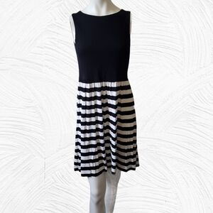 Joe Fresh striped sleeveless fit & flare dress size small